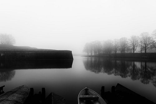 Naarden Fortress on a foggy morning