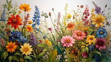 A lush summer flower garden full of colour and life by Studio Pieternel