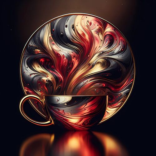 Kopje thee metallic design