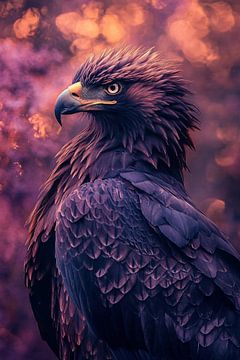 Detailed eagle portrait in colour by Art & Soul Creations