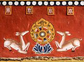 Decoratie in de Trongsa Dzong in Butan van Theo Molenaar thumbnail