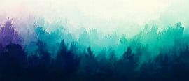 Mystical forest mist - colour gradient by Poster Art Shop