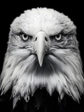 Eagle - Majestic view in black and white