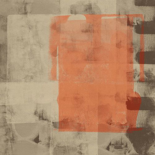 Japans geïnspireerd abstract in warm retro palet