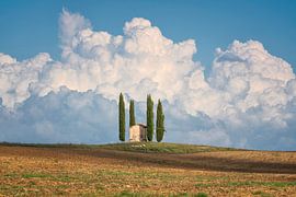 Little chapel and cypress trees, Tuscany by Stefano Orazzini