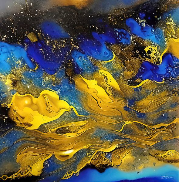 painting of alcohol ink. by Gelissen Artworks