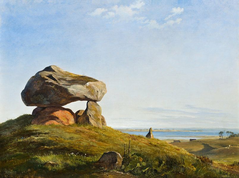 Dolmen At Raklev, Røsnæs, Johan Thomas Lundbye by Masterful Masters