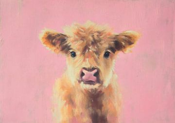 Veau de vache sur rose sur Niklas Maximilian