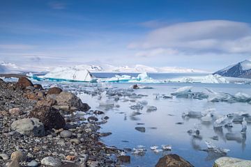 IJsschotsen van de Vatnajökull-gletsjer op IJsland