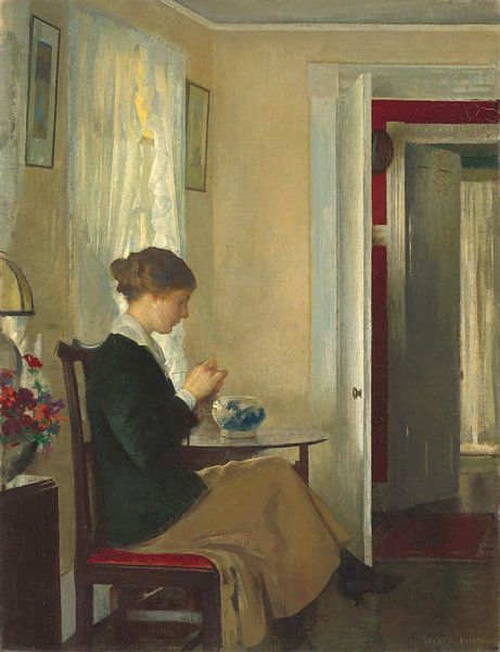 Josephine Knitting, Edmund Tarbell by Masterful Masters