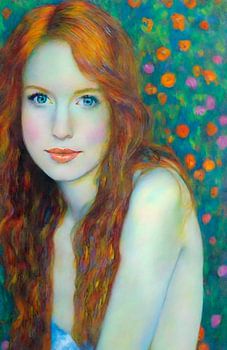 Printemps éclatant - Portrait impressionniste coloré