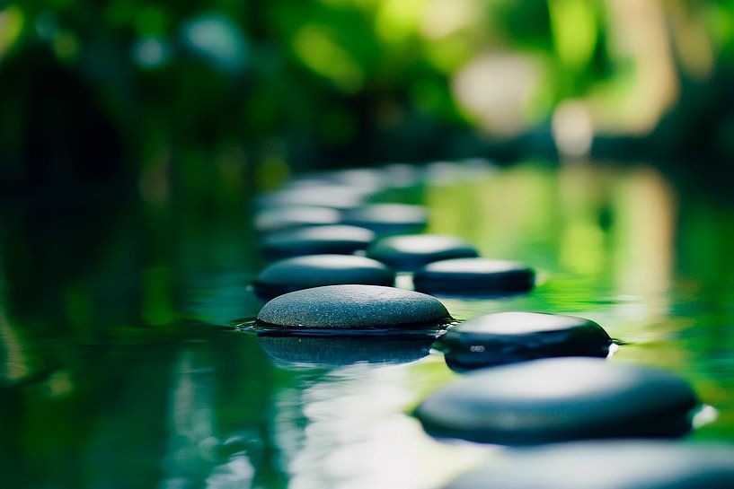 Stones in the water - Nature Impression by Poster Art Shop
