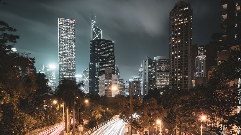 Hong Kong skyline and highway by Govart (Govert van der Heijden)