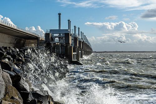 Barrage anti-tempête de l'Escaut oriental en Zélande