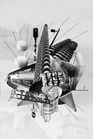 Collage Eindhoven in black and white