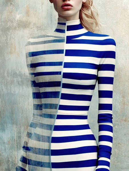 woman in striped shirt by Franka Poulain
