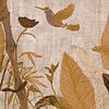 BoHo: Herbst mit abstrakten Blättern und Vogel von Studio Pieternel