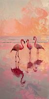 Avondrood met Flamingo's