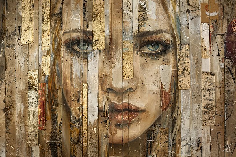 Portrait Modern Gold | Gilded Gaze by Art Whims