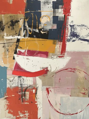 Kleurrijke, moderne en abstracte collage