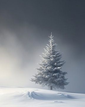 Landschap in de winter van fernlichtsicht