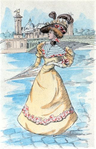 Mode 1900, Mode dans le Paris du XIXe siècle, Henri Boutet, (1851 1919)