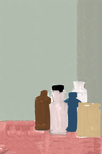 Muted Bottle Still Life