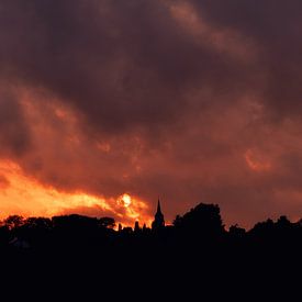 Silhouette bei Sonnenuntergang, Landgraaf von MMFoto