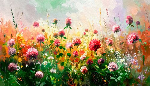 Ein Sommerbild: Blühender Rotklee