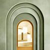 Arch painting in sage green by FRESH Fine Art