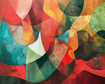 Abstract Schilderij | Swirling Waves Harmony van Kunst Kriebels