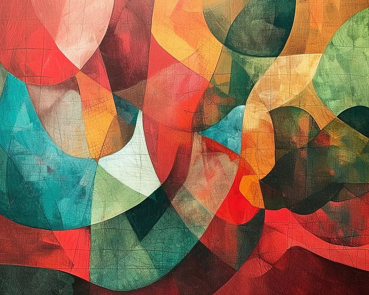 Abstract Painting | Swirling Waves Harmony by Art Whims