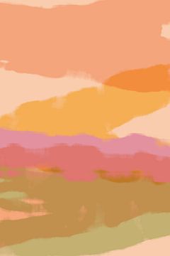 Colorful abstract painting . Spring landscape in pastel colors by Abstract Minimalist Art