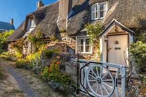 Alte Häuser im Fischerdorf Cagdwith, Lizard Peninsula, Cornwall
