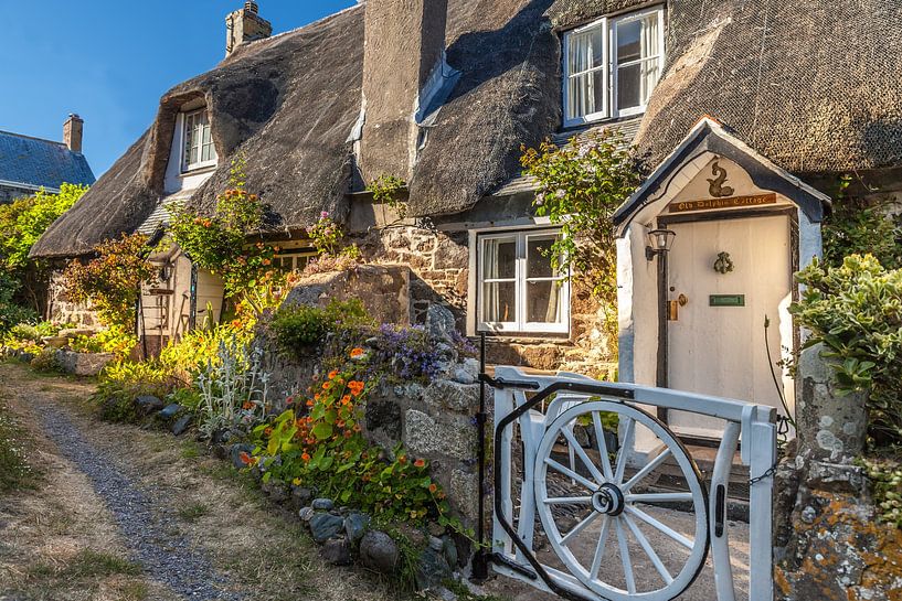 Old houses in the fishing village of Cagdwith, Lizard Peninsula, Cornwall by Christian Müringer