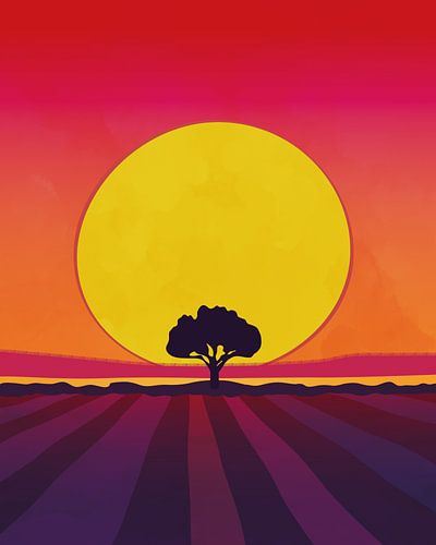 Minimalistisch zomerlandschap 3