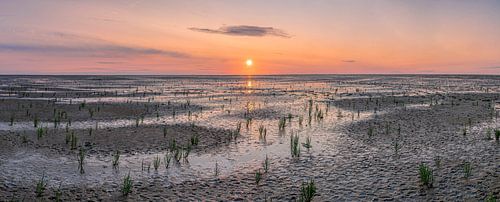 Panorama Sunset Waddenzee