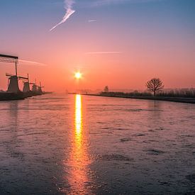 Sonnenaufgang Kinderdijk 1 von Henk Smit