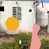 Collage mit sommerlichem Stil und abstrakten Formen | Bonaire | Inselstil von Renske Herder