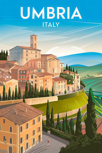 Stadt: Umbria  Land: Italien von Poster Art Shop