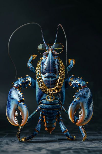 Gangster lobster blue | Mafia &amp; Gangsters by Digitale Schilderijen