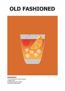 cocktail à l'ancienne minimaliste