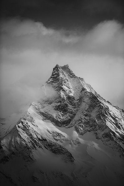 Schweiz Berge Alpen - Schwarz und weiß von Tim Visual Storyteller