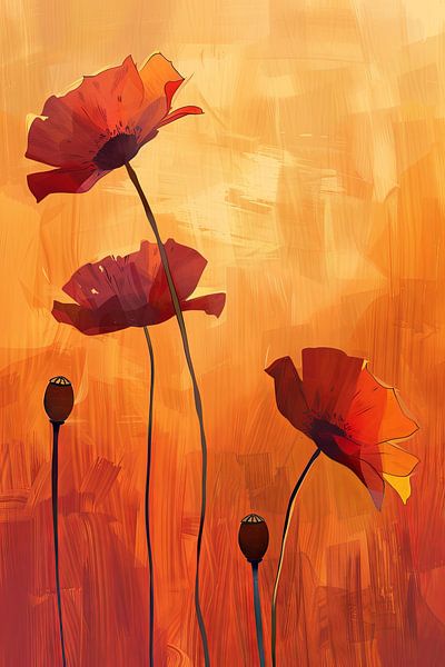 Mohn Blumen von Poster Art Shop