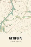 Vintage landkaart van Westdorpe (Zeeland)