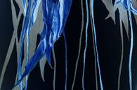 Tulip Leaf and Stem in Ultramarine Blue by Susan Hol thumbnail