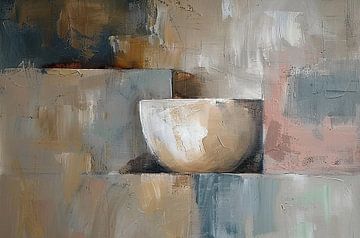 Abstrakte Malerei | Flüsternde Schattierungen der Gelassenheit von Kunst Laune