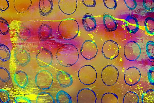 Modern, Abstract Digitaal Kunstwerk Cirkels