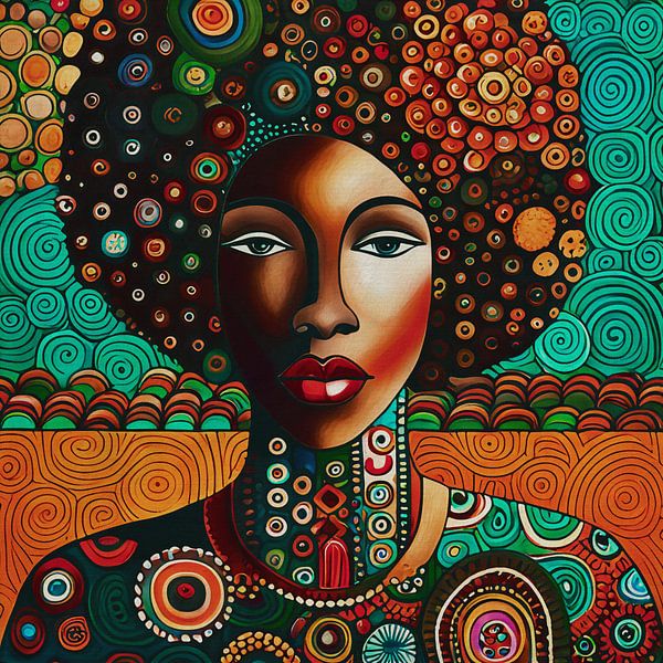 African flower girl nr 10 by Jan Keteleer