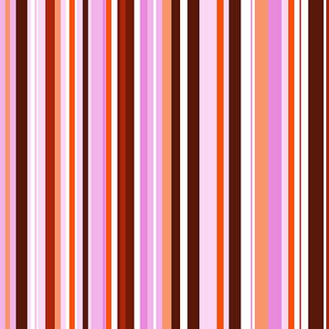 Striped art pink red van Patricia Verbruggen